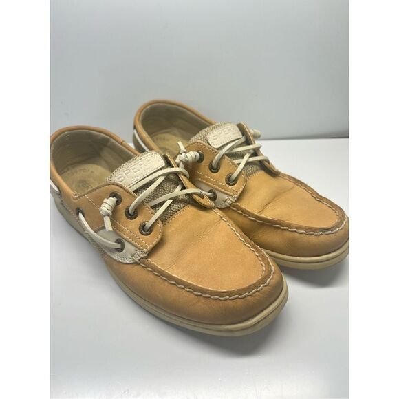 Sperry Top Sider Boat Shoe Women’s Size 9 US / 40EU Rosefish Linen/Oat STS97405 - Picture 2 of 11